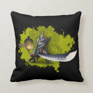 Coussin Chasseur masculin avec la longues épée et armure