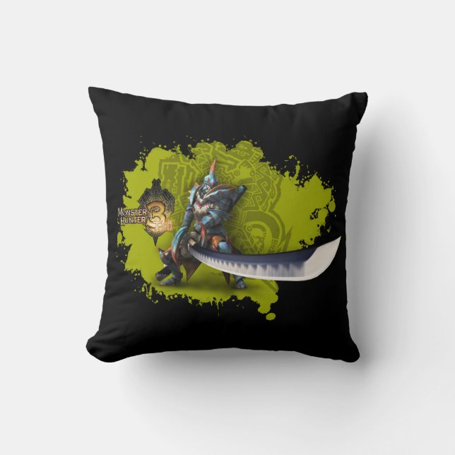 Coussin Chasseur masculin avec la longues épée et armure 2 (Recto)