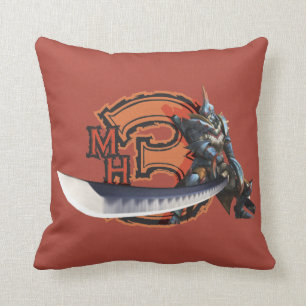 Coussin Chasseur masculin avec la longues épée et armure 4