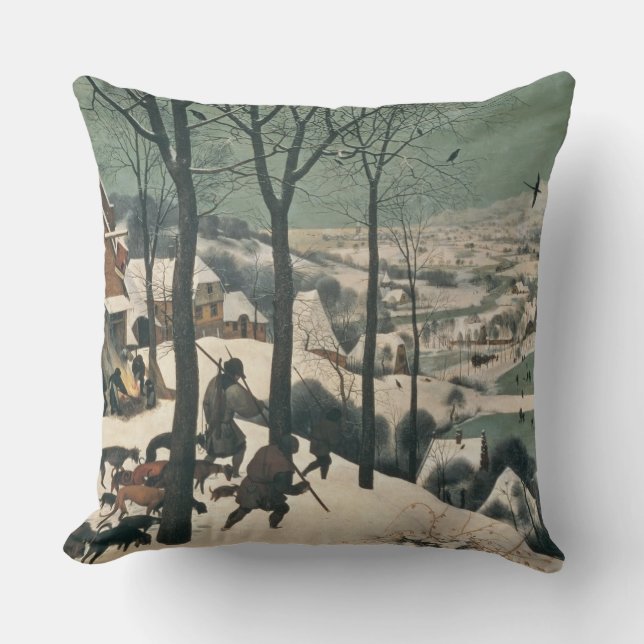 Coussin Chasseurs dans la neige - janvier 1565 (Recto)