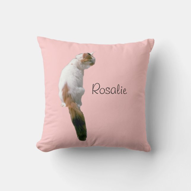 Coussin - Chat avec nom (Recto)