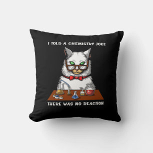 Coussin Chat Chimie Professeur Funny Pas de Réaction Plais