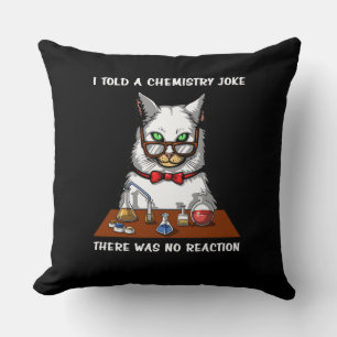 Coussin Chat Chimie Professeur Funny Pas de Réaction Plais