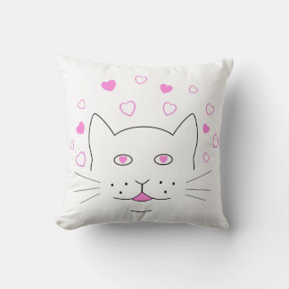Coussin Chat cœur