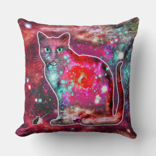 Coussin Chat cosmique Alpha