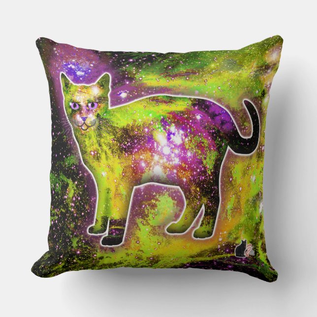 Coussin Chat cosmique Sigma (Recto)