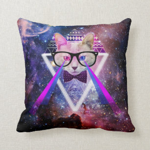 Coussin Chat de galaxie de hippie