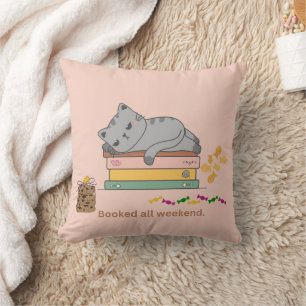 Coussin Chat de livre