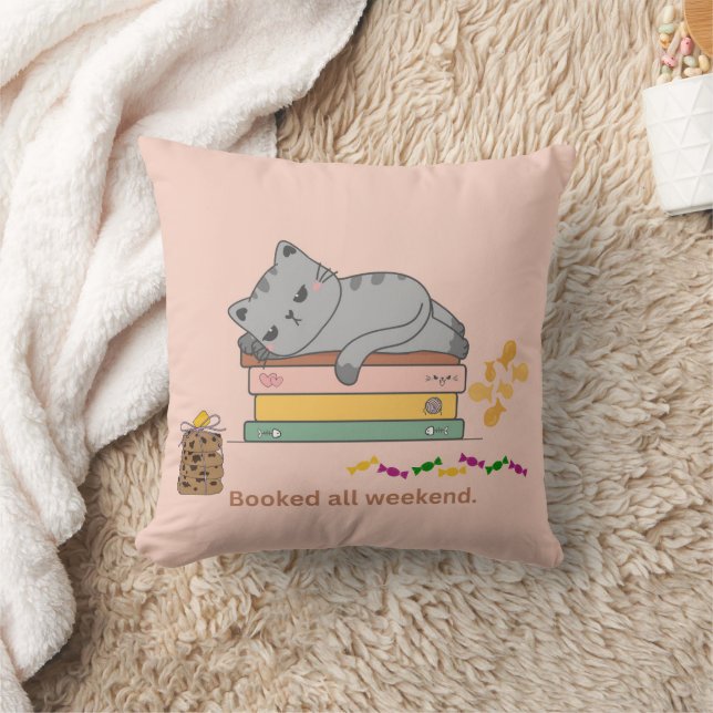 Coussin Chat de livre (Couverture)