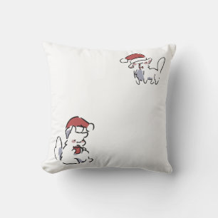 Coussin Chat de Noël