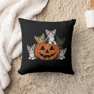 Coussin Chat des années 90 Halloween Rétro Saison Sombre