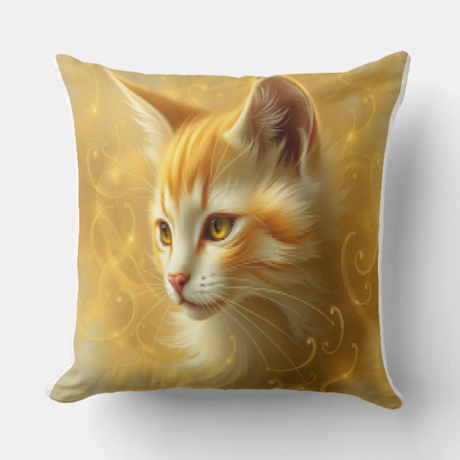 Coussin Chat doré  (Recto)