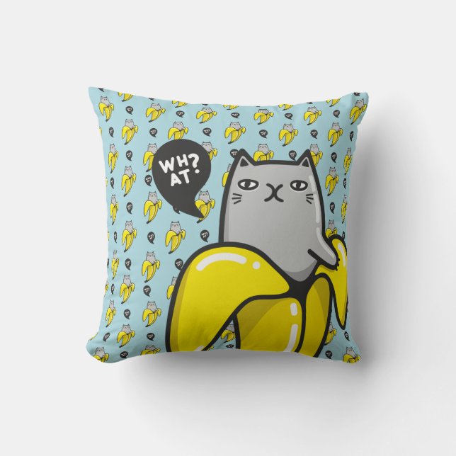 Coussin Chat en banane (Recto)