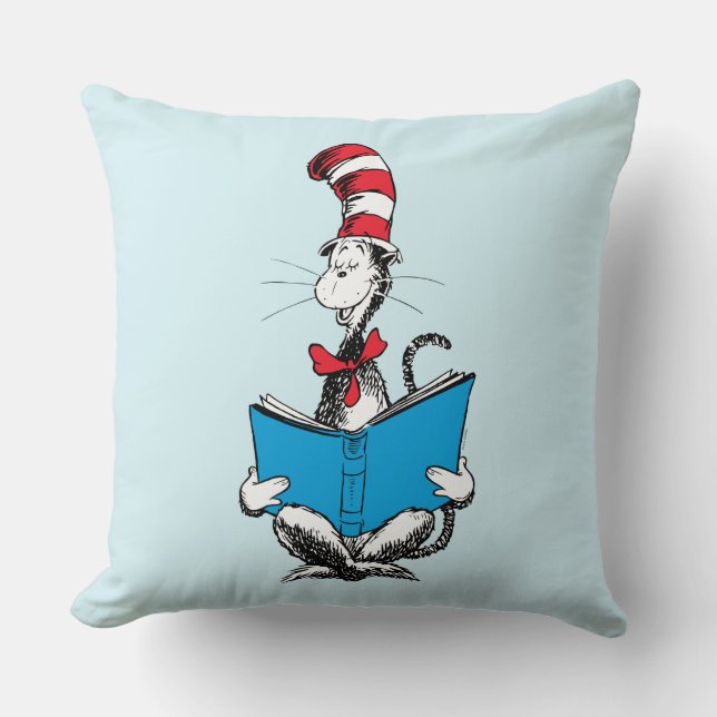 Coussin Chat en lecture Casquette (Recto)