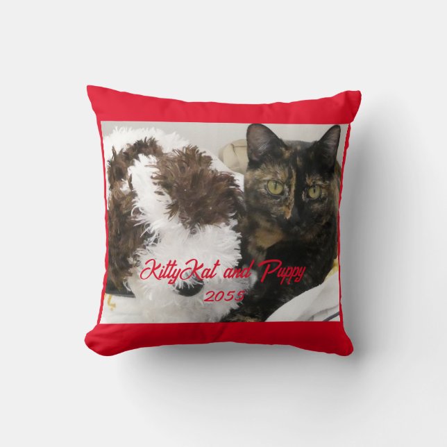 Coussin Chat et jouet Chien ou votre animal de compagnie P (Recto)