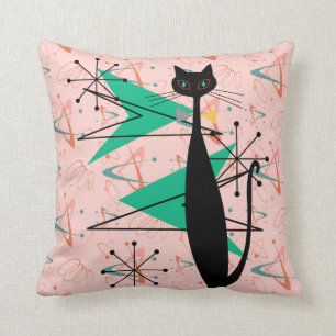Coussin Chat frais moderne 4 de MCM de la rétro moitié d