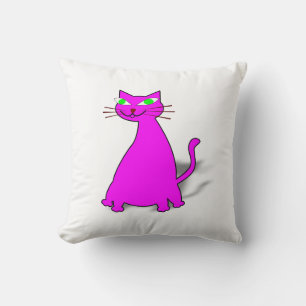 Coussin Chat gras rose