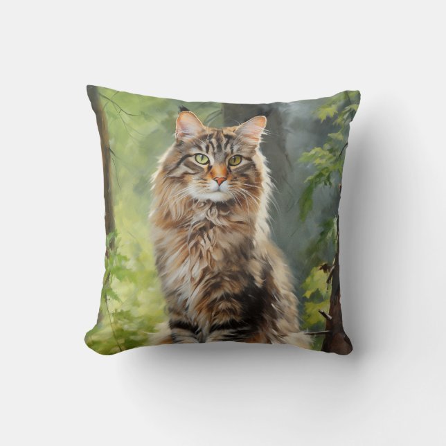 Coussin chat Maine Coon (Recto)