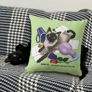 Coussin Chat mal