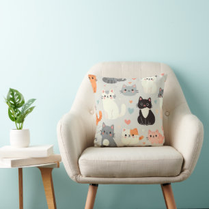 Coussin chat mignon