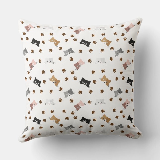 Coussin Chat mignon et pattes   (Verso)