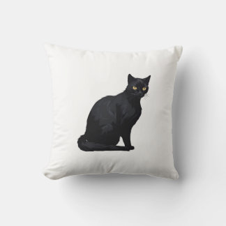 Coussin chat noir