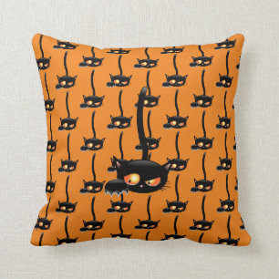 Coussin Chat noir éffrayant