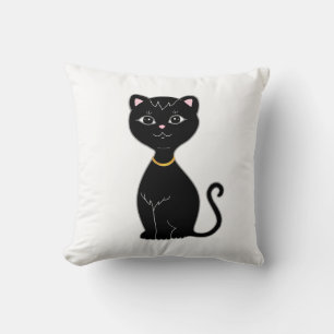 Coussin Chat noir mignon