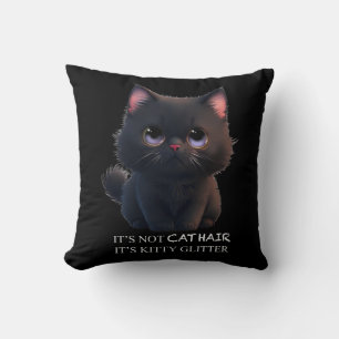 Coussin Chat noir moelleux