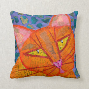 Coussin Chat orange