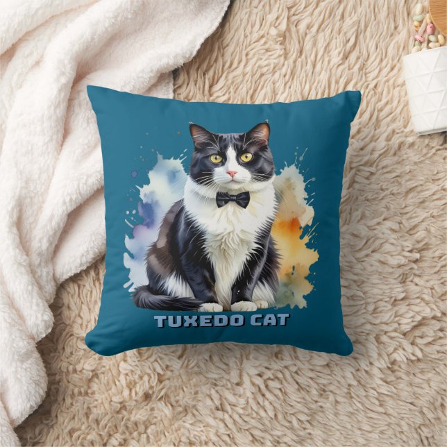 Coussin Chat smoking élégant (Couverture)