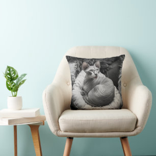 Coussin Chat Sphynx sans cheveux