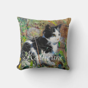 Coussin Chat sur Flowbed