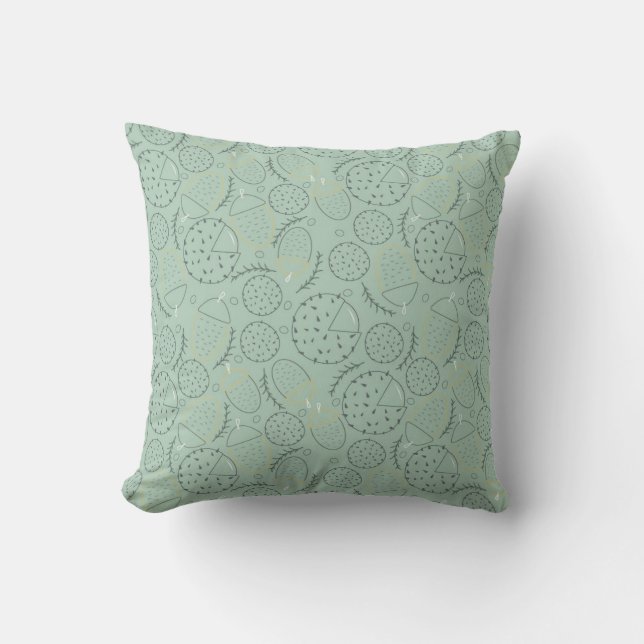 Coussin Châtaigne d'automne et orfèvrerie motif (Recto)