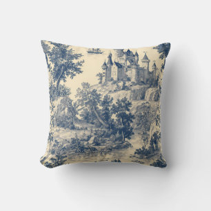 Coussin Château de Toile de Jouy