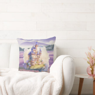 Coussin Château d'Imaginaire violet