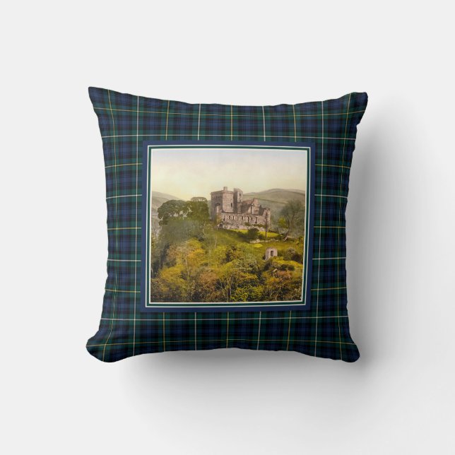 Coussin Château vintage Campbell d'Argyll Tartan (Recto)