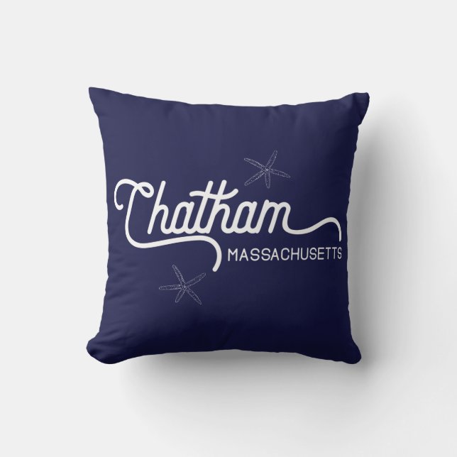 Coussin Chatham Massachusetts Nautique (Recto)