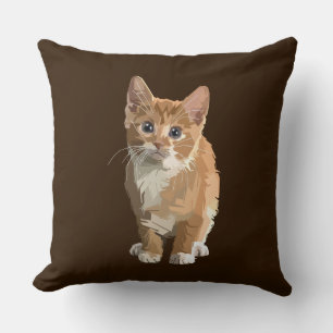 coussin chaton abstrait