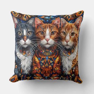Coussin Chats colorés mignons