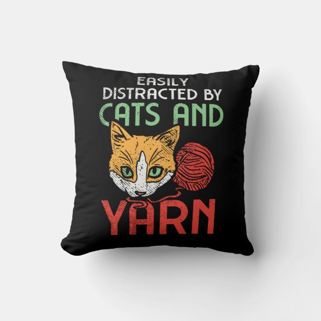 Coussin Chats Et Fils (Recto)