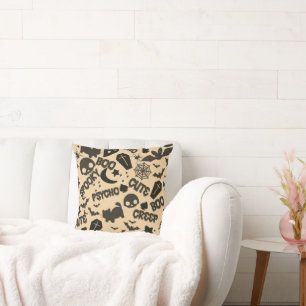 Coussin Chats Moons Chauves Chauves-souris Crânes Hallowee