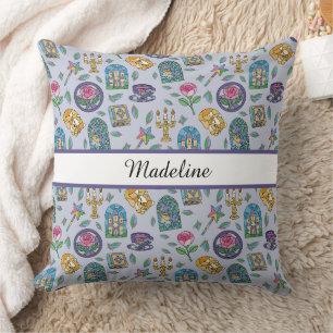 Coussin Chats Personnalisés La Belle et la Bête Livre Fill