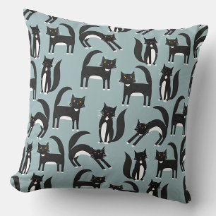 Coussin Chats smokings noirs et blancs