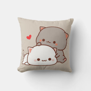 Coussin chatte mochi peach