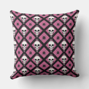 Coussin Chaussettes PINK Halloween avec Scull