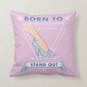 Coussin Chaussure De Verre À Parapluie "Née Pour Se Retr