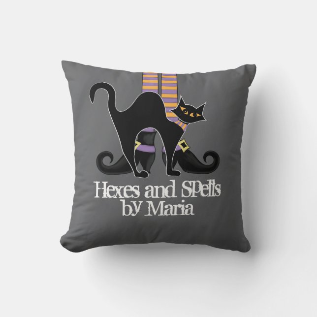 Coussin Chaussures de sorcière lunaire d'Halloween simple  (Recto)