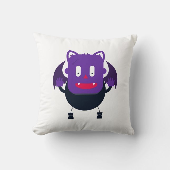 Coussin chauve-souris halloween         (Recto)