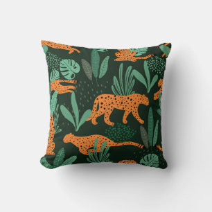 Coussin Cheetah Exotic : Tropical Summer Seamless.
